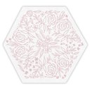 Pink Flowers Hexagon Cocktail Beverage Party Napkins | Barware Party Essentials