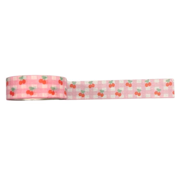Y2K Dopamine Washi Tape | Aesthetic Cherry & Tulip Decorative Masking Tape