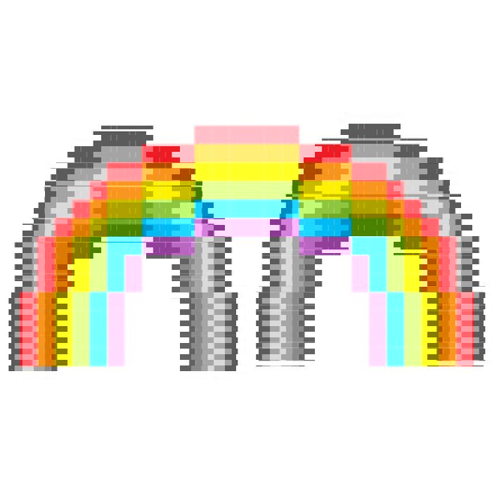 Pixel Rainbow Temporary Mini Tattoo