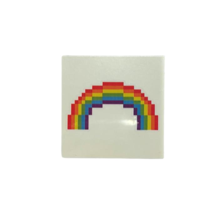 Pixel Rainbow Temporary Mini Tattoo