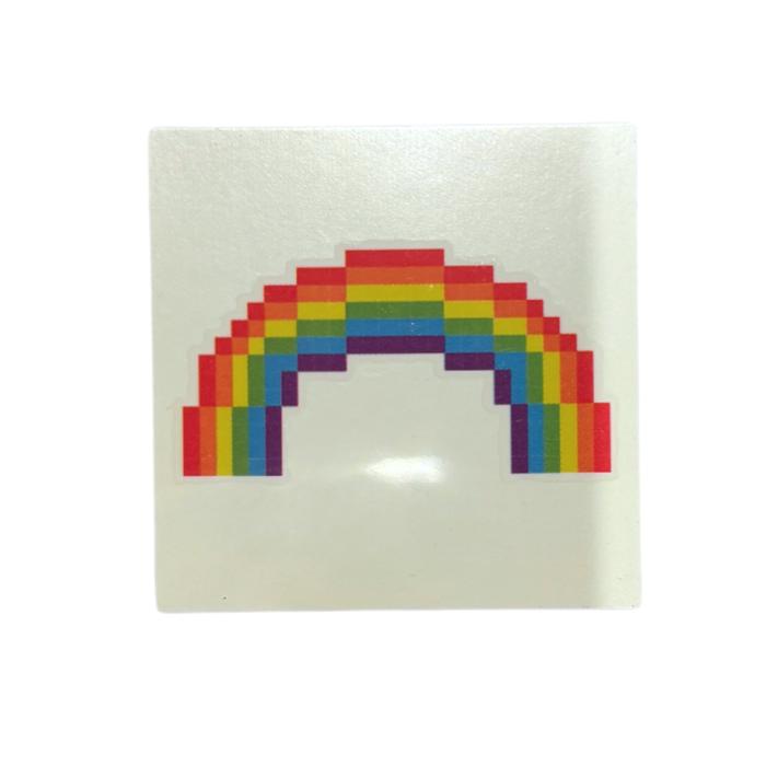 Pixel Rainbow Temporary Mini Tattoo