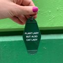 Plant Lady But Also Cat Lady Vintage Style Motel Keychains with Funny Sayings in 30+ Styles