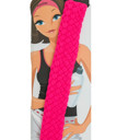 Wide Pom Braid Headband in Powder Pink Pom Braid and Knotted Headbands | Nylon Hairband Hair Accessory | Workout Headband Packs and Singles