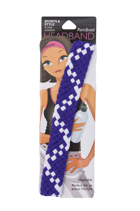 Pom Braid and Knotted Headbands | Nylon Hairband Hair Accessory | Workout Headband Packs and Singles