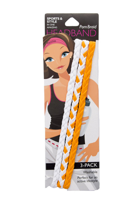 Pom Braid and Knotted Headbands | Nylon Hairband Hair Accessory | Workout Headband Packs and Singles