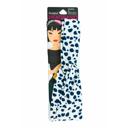 Navy Dalmation Spots Knotted Headband Pom Braid and Knotted Headbands | Nylon Hairband Hair Accessory | Workout Headband Packs and Singles
