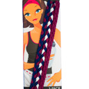 3 Pack Single Pom Braid in Burgundy/Navy/White Pom Braid and Knotted Headbands | Nylon Hairband Hair Accessory | Workout Headband Packs and Singles