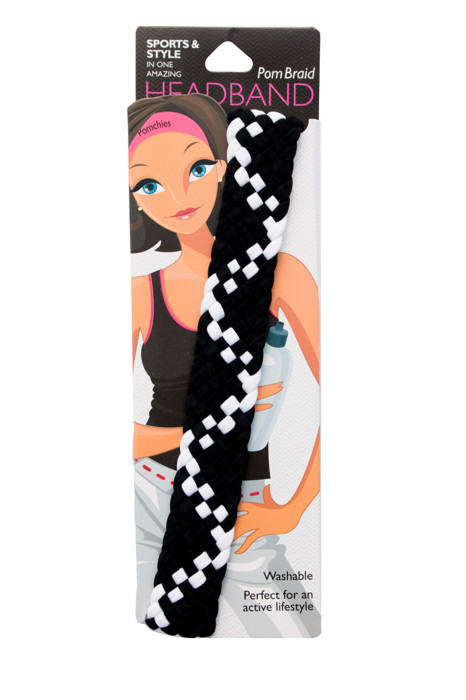 Pom Braid and Knotted Headbands | Nylon Hairband Hair Accessory | Workout Headband Packs and Singles