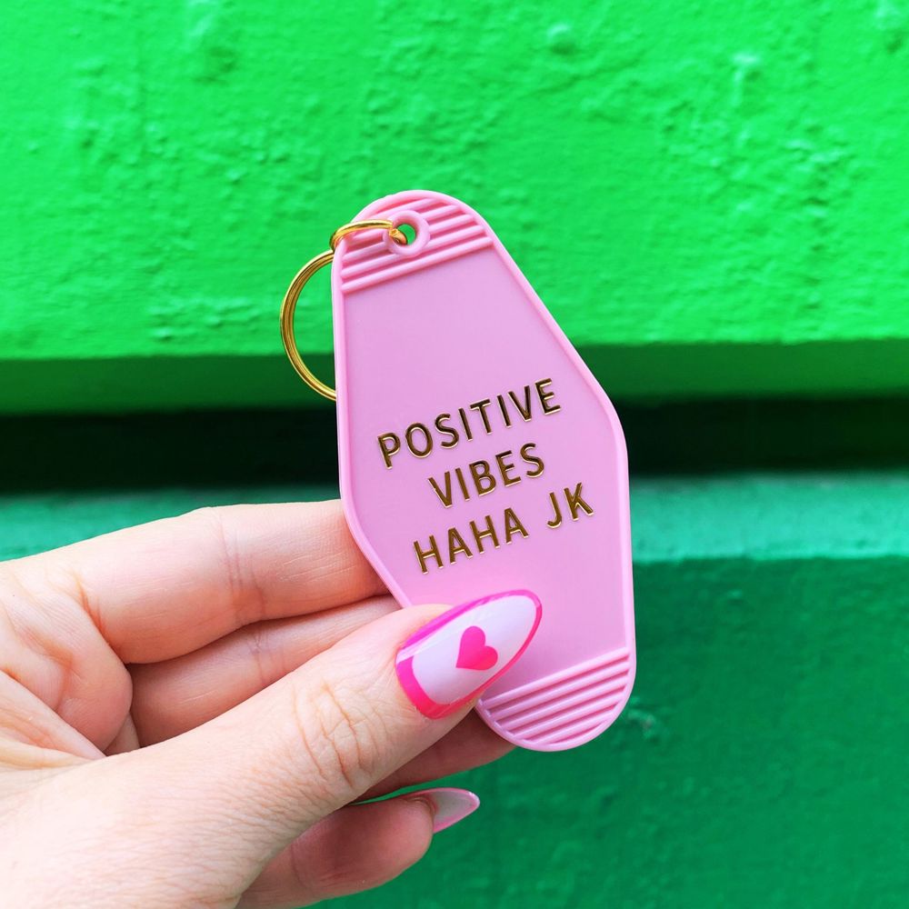 Vintage Style Motel Keychains with Funny Sayings in 30+ Styles