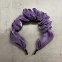  Purple Chiffon Headband | Poly Satin Headpiece Hair Accessory | 6.25''