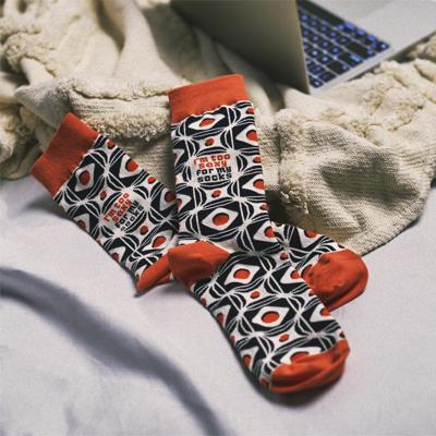 I'm Too Sexy For My Socks Retro Inspired Socks - Unisex Thick Crew Socks Art Deco Motif