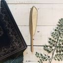  Quill Shaped Pen in Gold or Silver | Book Lover Faux Feather Pen |  Classic Pen Gift for Her Him