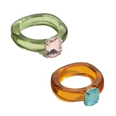 Resin Solitaire Statement Ring (2 Color Options)