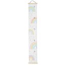  Rainbow 🌈 Kids Growth Chart | 65" Long Hanging Canvas Height Chart | Nursery Decoration