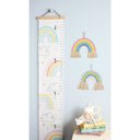  Rainbow 🌈 Kids Growth Chart | 65" Long Hanging Canvas Height Chart | Nursery Decoration