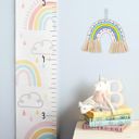  Rainbow 🌈 Kids Growth Chart | 65" Long Hanging Canvas Height Chart | Nursery Decoration