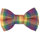  Rainbow Plaid Pet Bow Tie Set Gift For Cat/Dog Lover