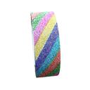  Rainbow Stripe Glitter Washi Tape