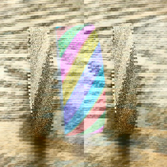 Rainbow Stripe Glitter Washi Tape