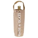  Raise a Glass Rose Gold Wine Bottle Bag | Holds Standard Wine Bottle for Gifting