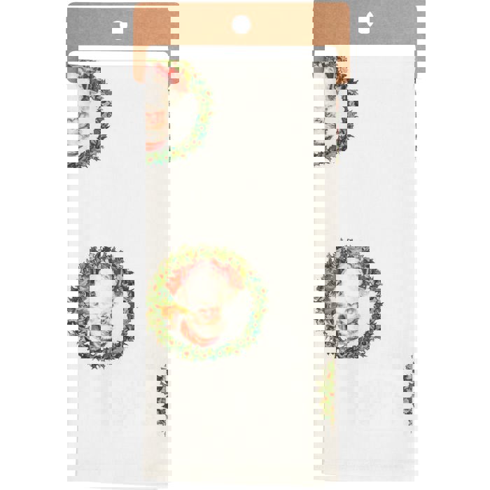 Rebel Without A Claus Kitchen Towel | Christmas-themed Cotton Hand Tea Dish Cloth | 18" x 28"