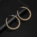 Gold Regal Queen Textured Hoop Earrings (Gold or Silver)