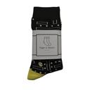  Retro Gamer Unisex Crew Socks in Black and Yellow