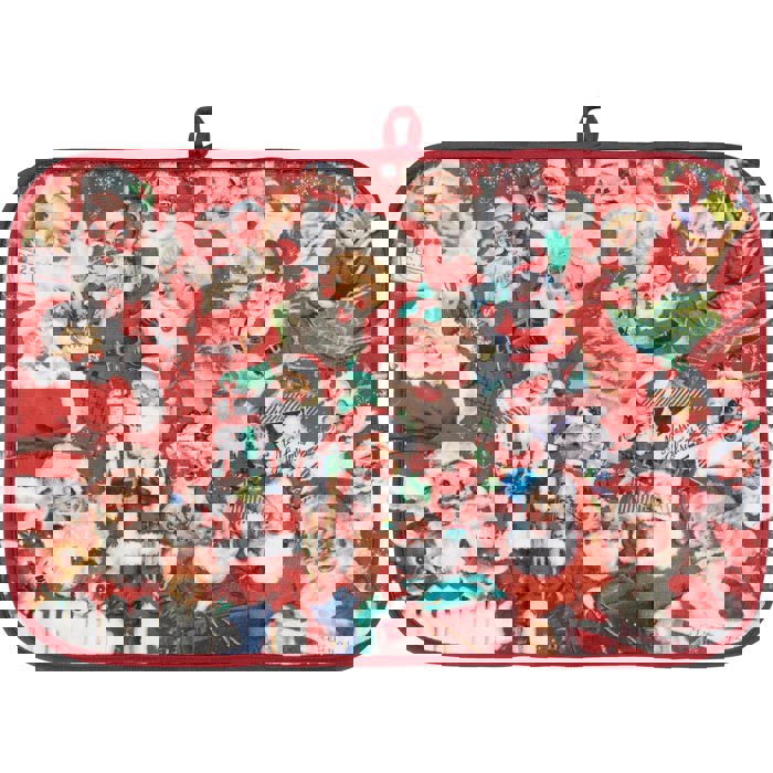 Retro Art Drying Mat for Kitchen – Vintage Illustration Dish Mat for Counters & Dishes