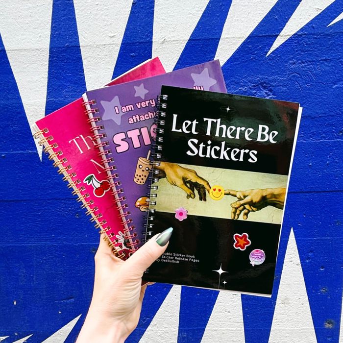 Reusable Sticker Storage Book | The Sticker Museum | 50 Blank Pages Silicone Coated Release Paper Album