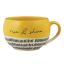  Rise & Shine Cafe Mug | Yellow Stoneware Coffee Mug | 16oz