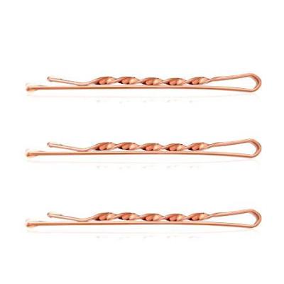 Rose Gold Spiral Bobby Pins Set