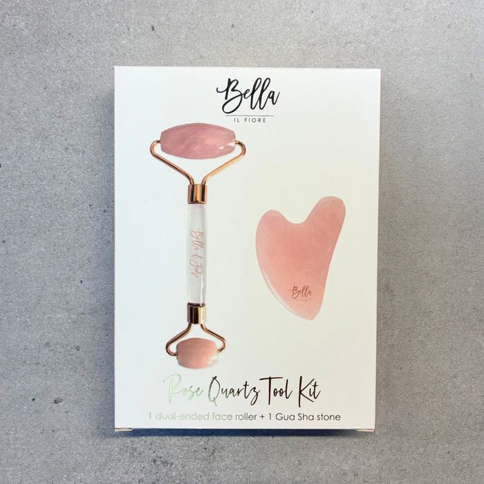 Rose Quartz Roller and Stone Tool Kit | Face Massager Skincare Set