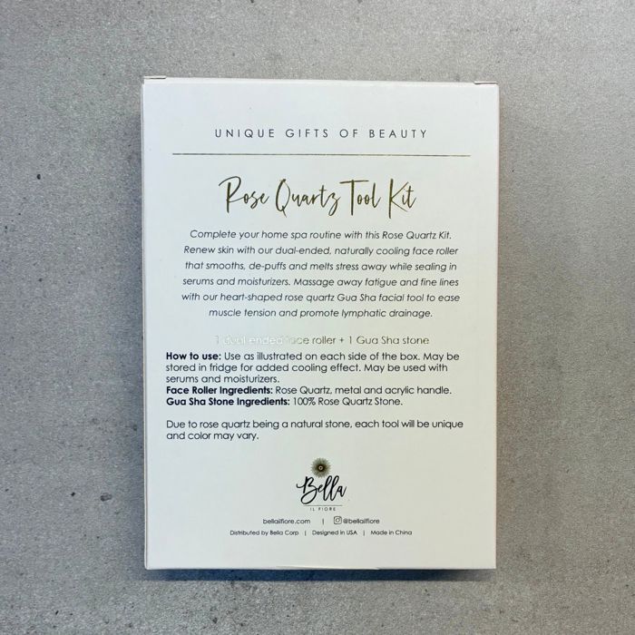 Rose Quartz Roller and Stone Tool Kit | Face Massager Skincare Set