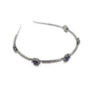  Royal Sapphire Tiara Crown in Blue and Silver | Royalty Crown Party or Bridal Hair Accessory