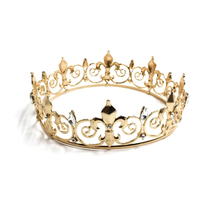 Unisex Circular Crown in Gold or Silver | Royalty Crown or Photo Prop Hair Accessory