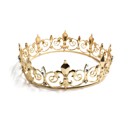 Gold Crown Unisex Circular Crown in Gold or Silver | Royalty Crown or Photo Prop Hair Accessory