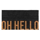  Oh Hello Large Coir Door Mats | Indoor Outdoor Rug | 30" x 16"