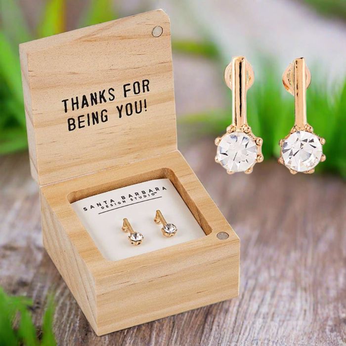 You Are One in a Million Treasure Box Drop Earrings | In a Wooden Gift Box