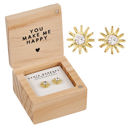  You Are My Sunshine Treasure Box Earrings | Sun-shaped Stud Earrings in a Box | Gift for Her