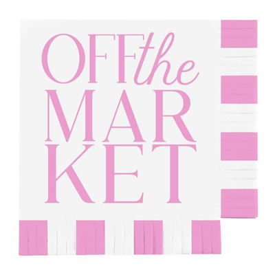 Off The Market Bachelorette Bridal Shower Cocktail Napkins