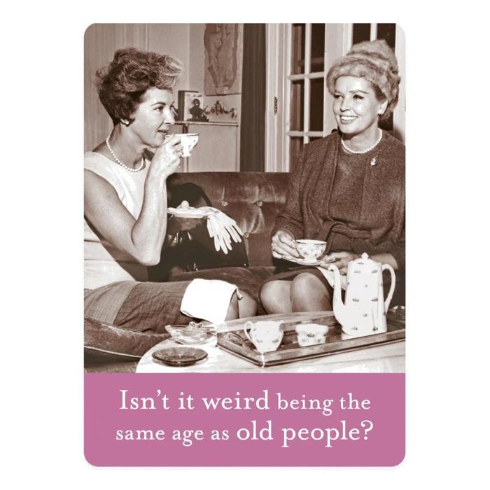 Same Age Magnet in Purple | Funny Retro Magnet for Fridge or Gift