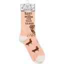 Save The Drama For Your Llama Funny Sayings Socks - Cozy Giftable Women's Crew Socks