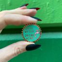  Save Water Drink Wine Pink and Green Enamel Pin on Gift Card