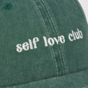  Self Love Club Baseball Cap in Stonewashed Green | Adjustable Buckle Closure Hat