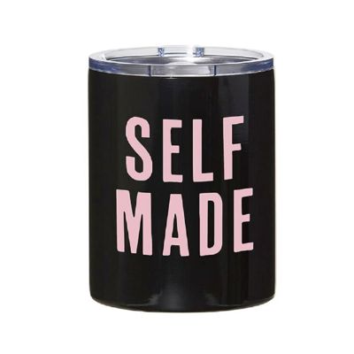 Self Made Stainless Steel Tumbler in Black and Pink