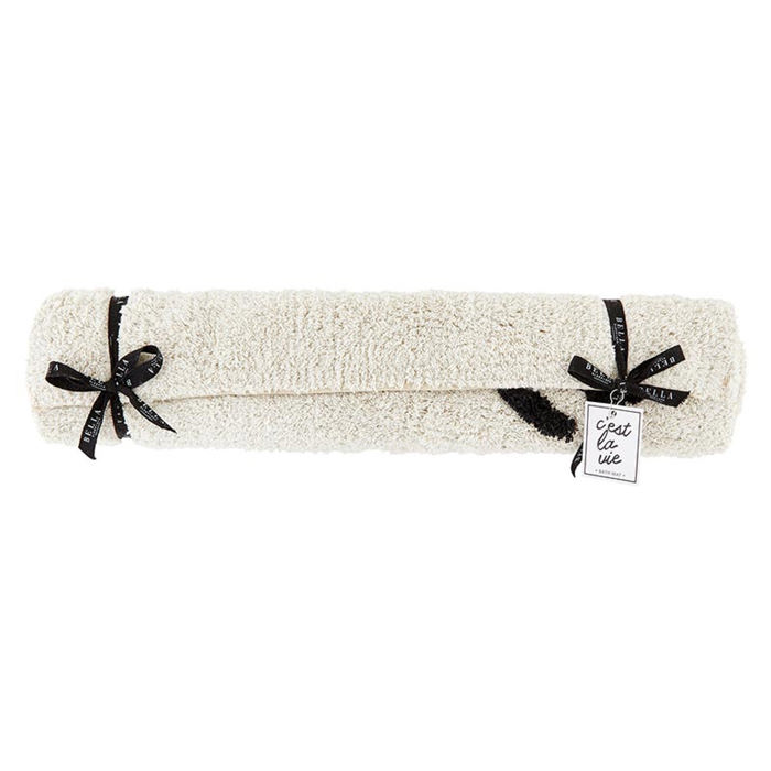 Set of 2 C'est la Vie Bath Mat | Soft Bathroom Rug | 20" x 30"