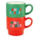  Set of 2 Mrs. Santa Claus Stacking Mug Set