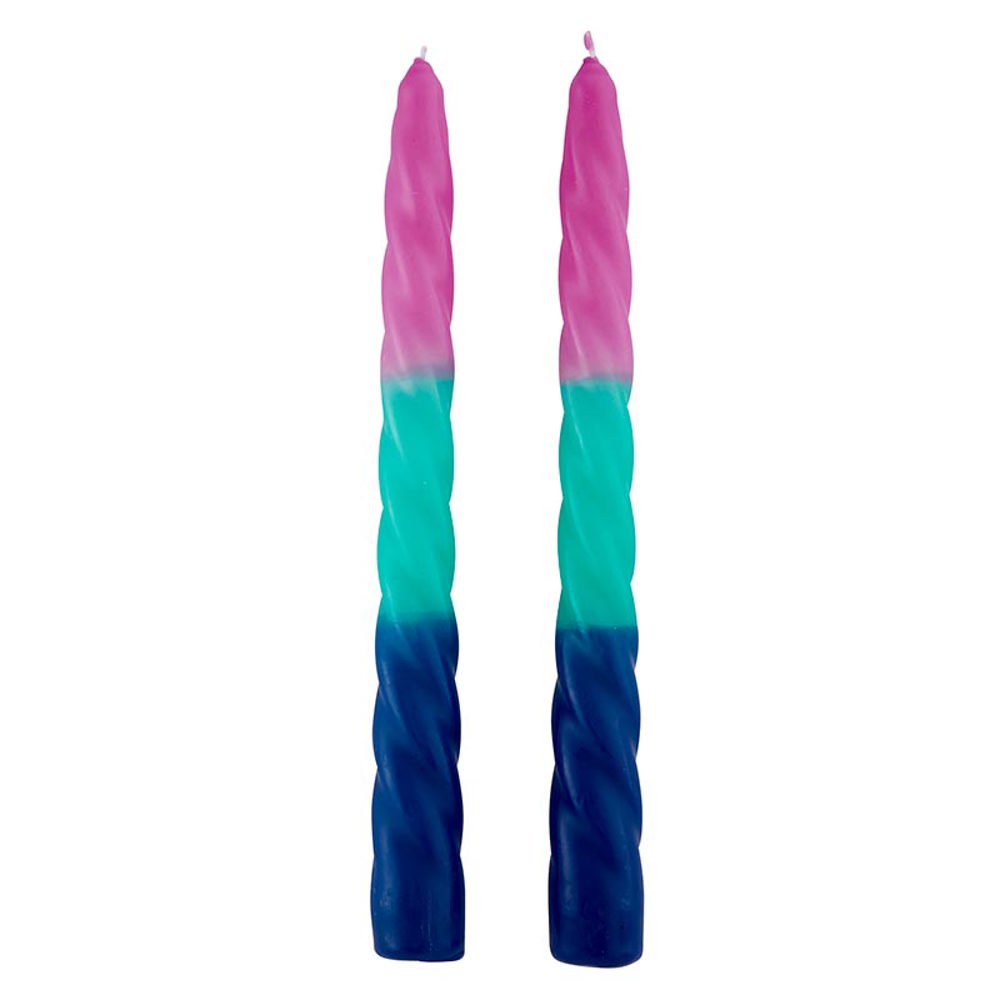 Taper Candles Set of 2 - Ombre, Pastel, Rainbow, Spiral, Holiday - 9" Candle Sets