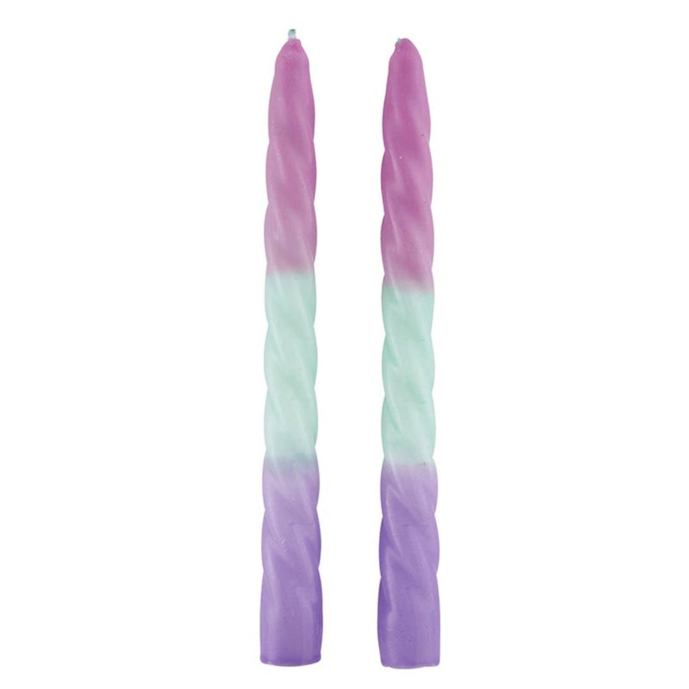 Taper Candles Set of 2 - Ombre, Pastel, Rainbow, Spiral, Holiday - 9" Candle Sets