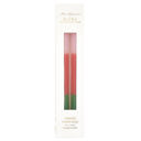  Set of 2 Pink Red Green Tapered Candle | Aesthetic Unscented Candle Sticks Holiday Table Decor